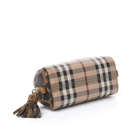 Burberry Haymarket Check Small Evelyn Cosmetic Pouch Natural 4 of 12