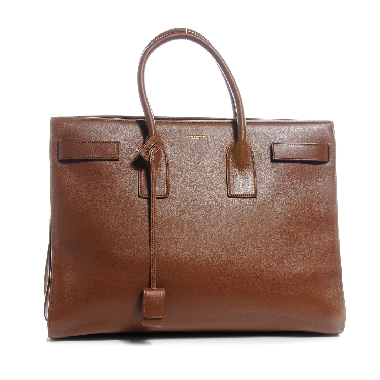 Leather Large Sac de Jour Havana