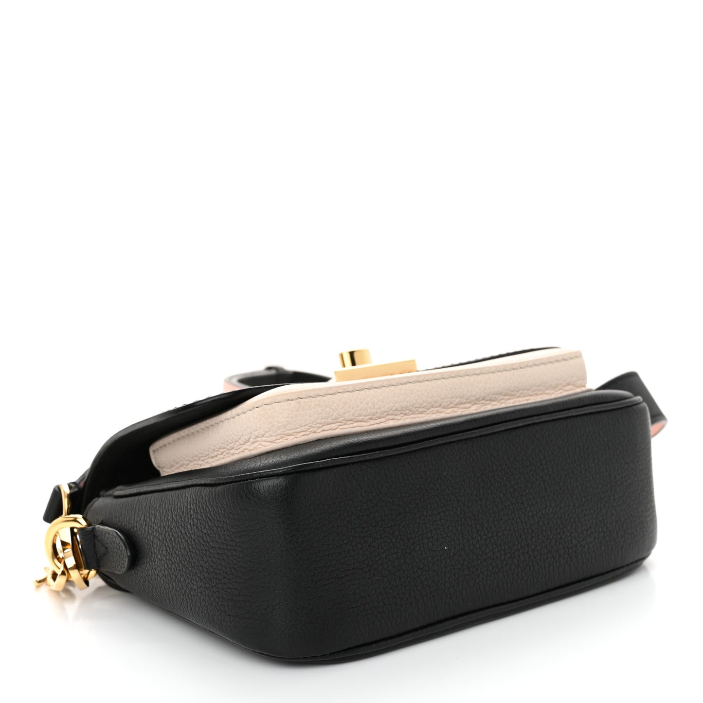 Grained Calfskin Lockme Tender Black