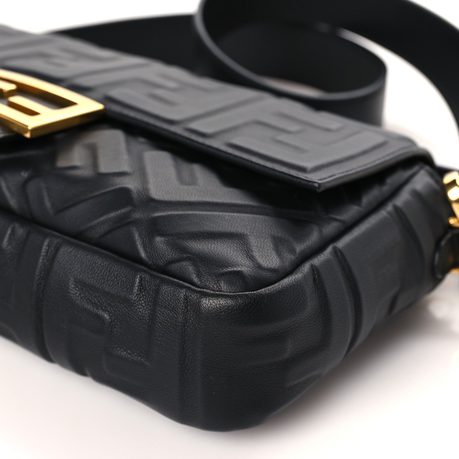 Fendi Nappa FF 1974 Embossed Baguette Black 9 of 9