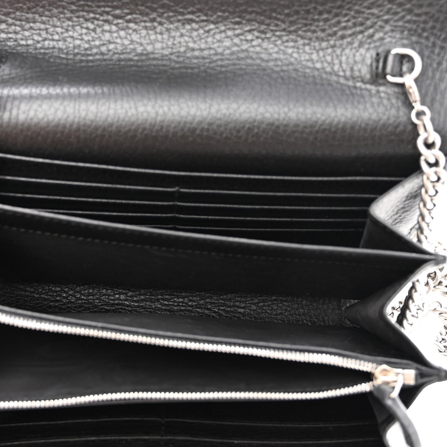 Calfskin Mini Dionysus Chain Wallet Black