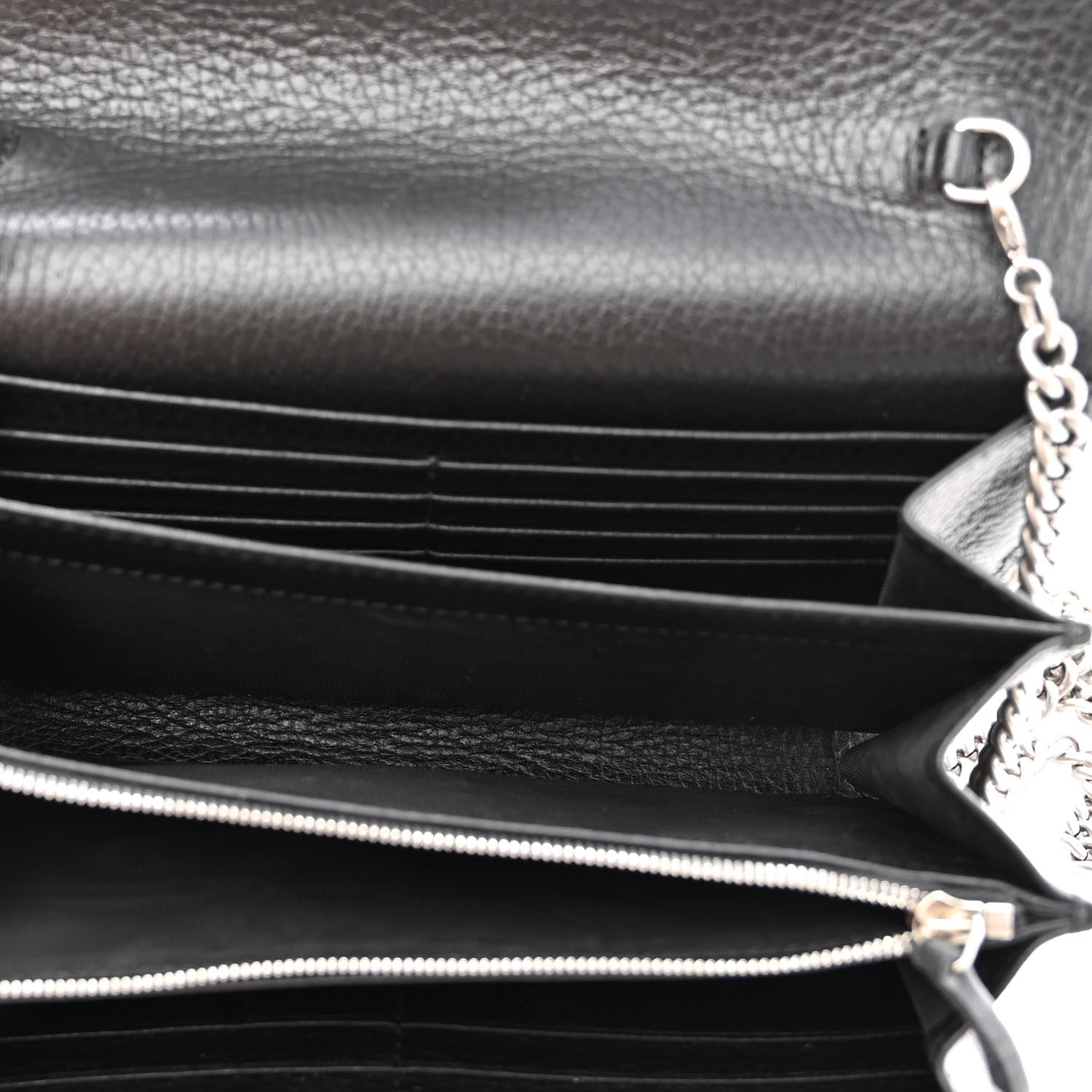 Gucci Calfskin Mini Dionysus Chain Wallet Black 6 of 15
