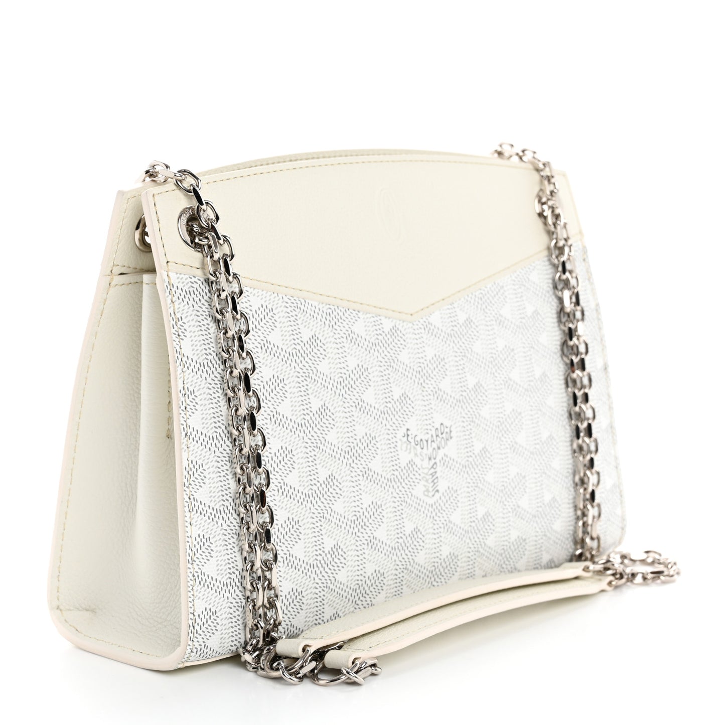 Goyardine Mini Rouette Structure White