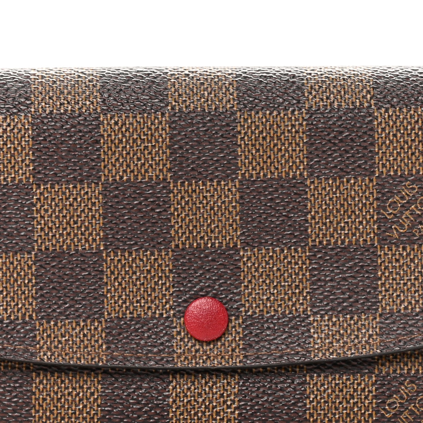Damier Ebene Emilie Wallet Red