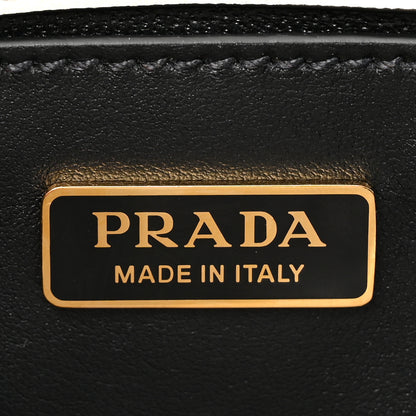 Prada City Calf Saffiano Large Cahier Bag White Black 6 of 10