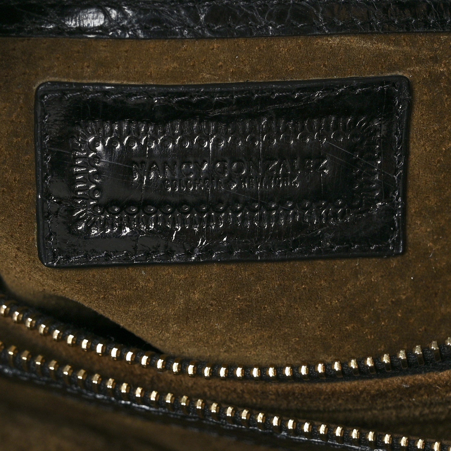 Nancy Gonzalez Crocodile Studded Tote Black 5 of 7