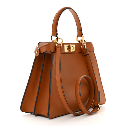 Fendi Vitello Seta Shiny Nappa Medium Peekaboo I SEE U Satchel Brandy Light Rose 3 of 10