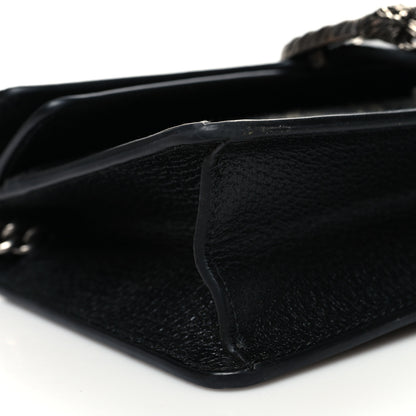 Gucci Jacquard Black Denim GG Monogram Textured Dollar Calfskin Small Dionysus Shoulder Bag Black Ivory 10 of 11