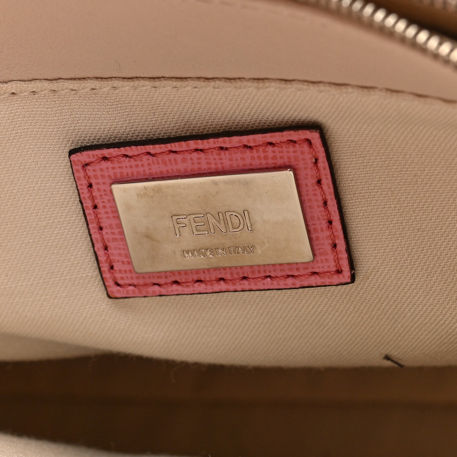 Fendi Vitello Elite Flamingo Mink Monster Charm Petite 2Jours Tote Pink Multicolor 6 of 9