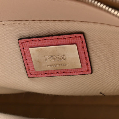 Fendi Vitello Elite Flamingo Mink Monster Charm Petite 2Jours Tote Pink Multicolor 6 of 9