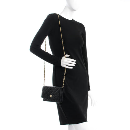 Chanel Caviar Quilted Wallet On Chain WOC Black 2 of 9