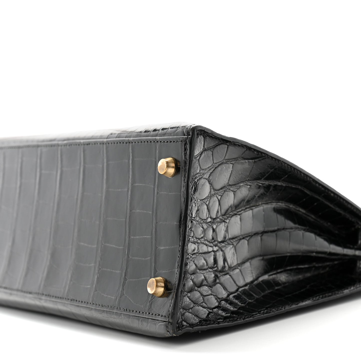 Shiny Alligator Kelly Sellier 28 Black