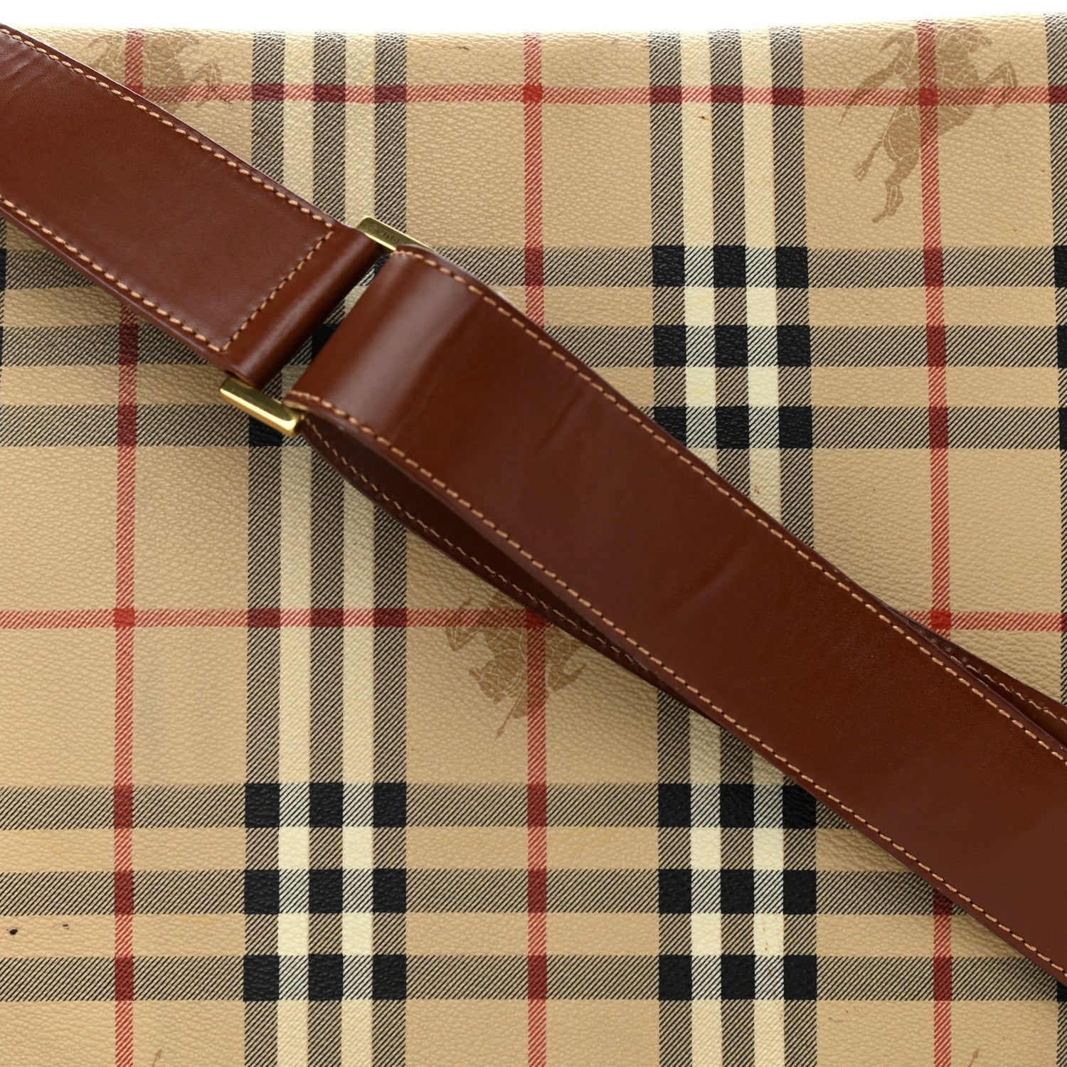 Burberry Haymarket Check Messenger Bag Brown 10 of 21