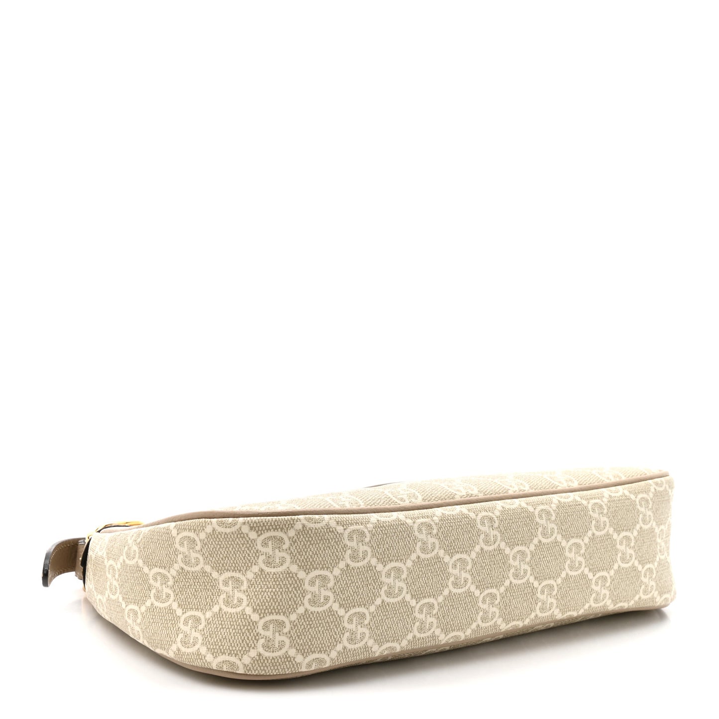 GG Supreme Monogram Textured Dollar Calfskin Small Ophidia Hobo Beige Mystic White Oatmeal