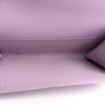 Chanel Lambskin Quilted Chanel 19 Flap Card Holder Light Purple 5 of 9