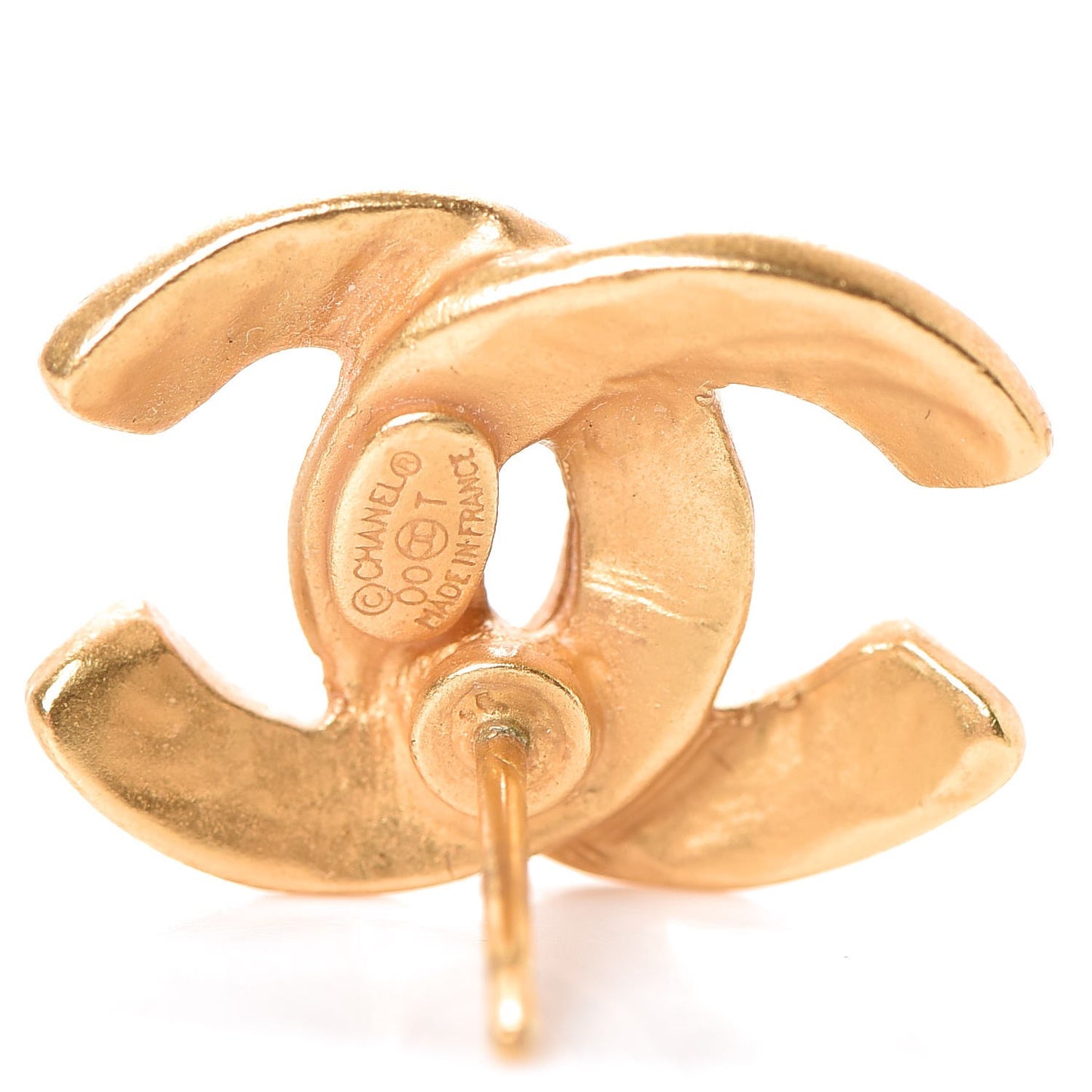 Textured CC Earrings Gold
