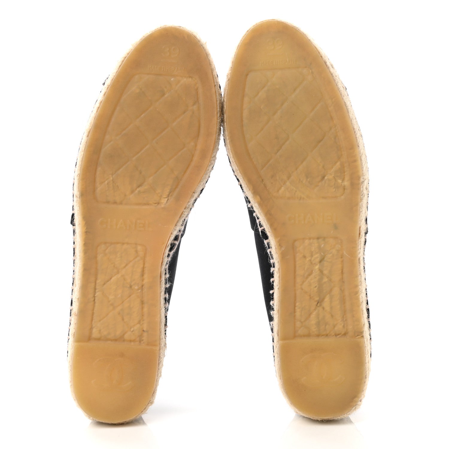 Chanel Satin Grosgrain CC Espadrilles 39 Black 5 of 10