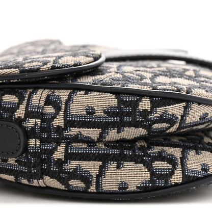 Christian Dior Oblique Mini Saddle Bag Blue 9 of 10