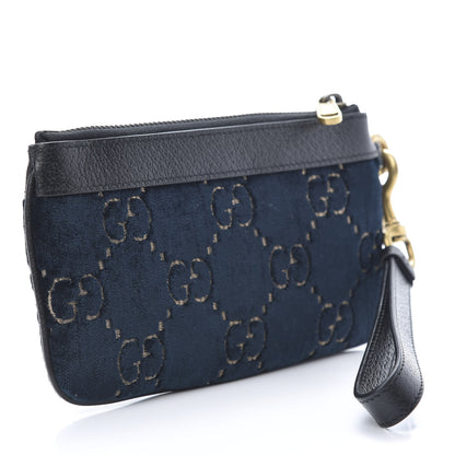 Gucci Velvet GG Monogram Textured Calfskin Web Smartphone Case Blue Beige Black 3 of 8