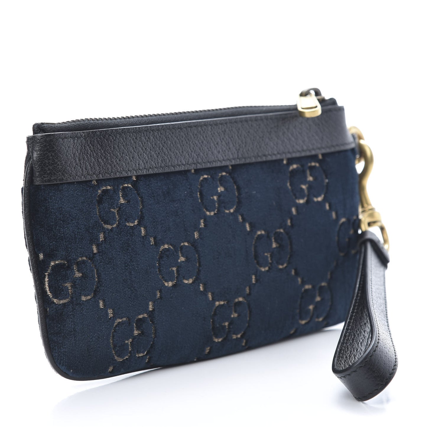 Velvet GG Monogram Textured Calfskin Web Smartphone Case Blue Beige Black