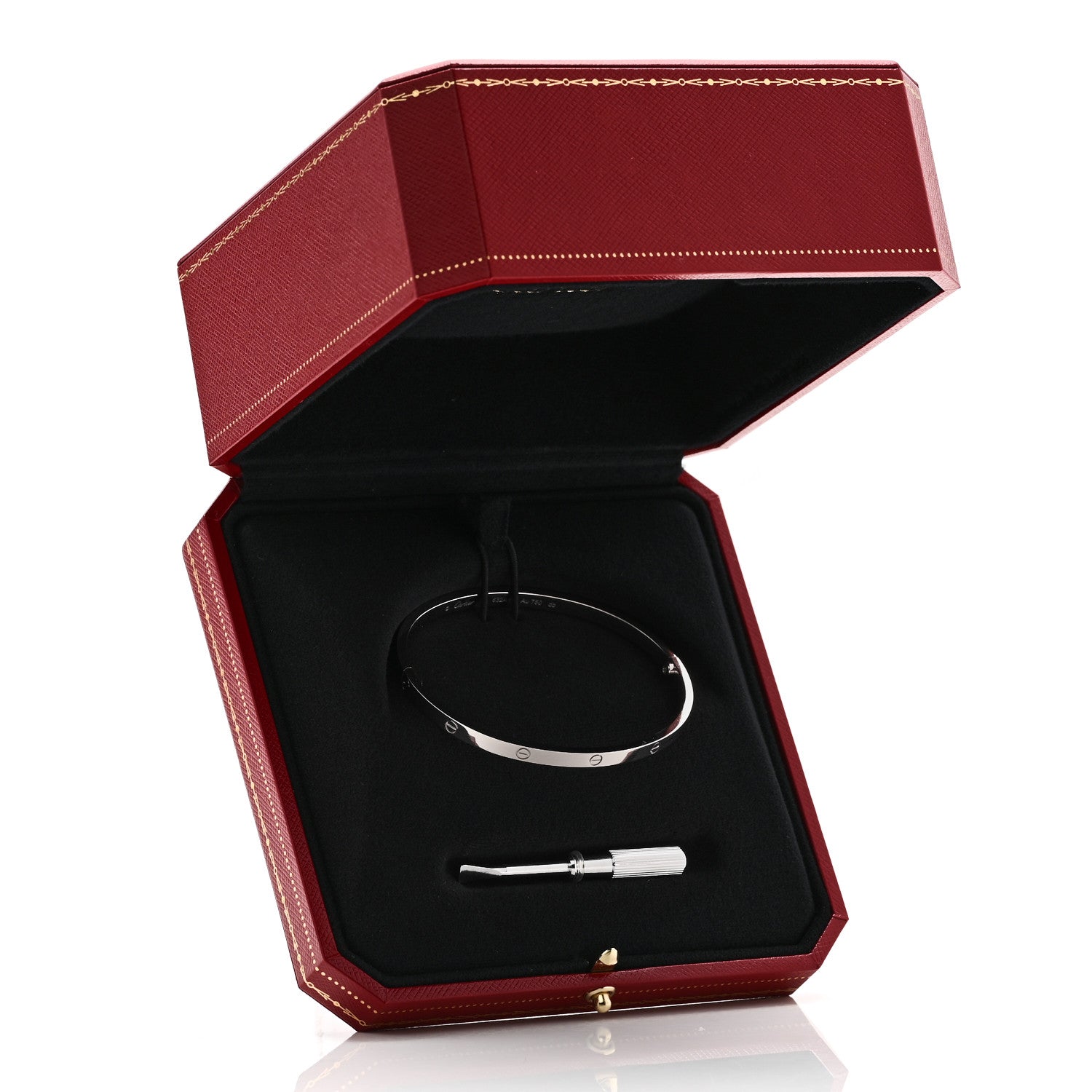 Cartier 18K White Gold Small LOVE Bracelet 18 8 of 8