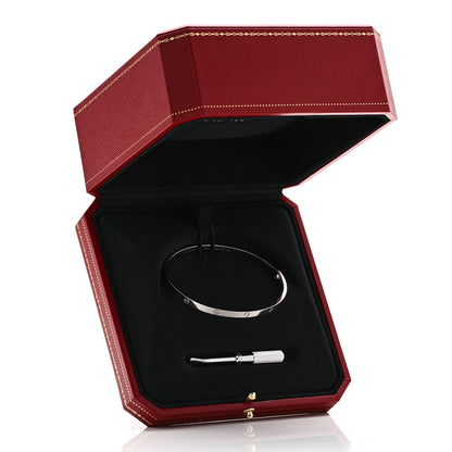 Cartier 18K White Gold Small LOVE Bracelet 18 8 of 8