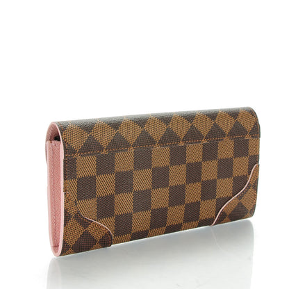 Louis Vuitton Damier Ebene Caissa Wallet Rose Ballerine 3 of 8