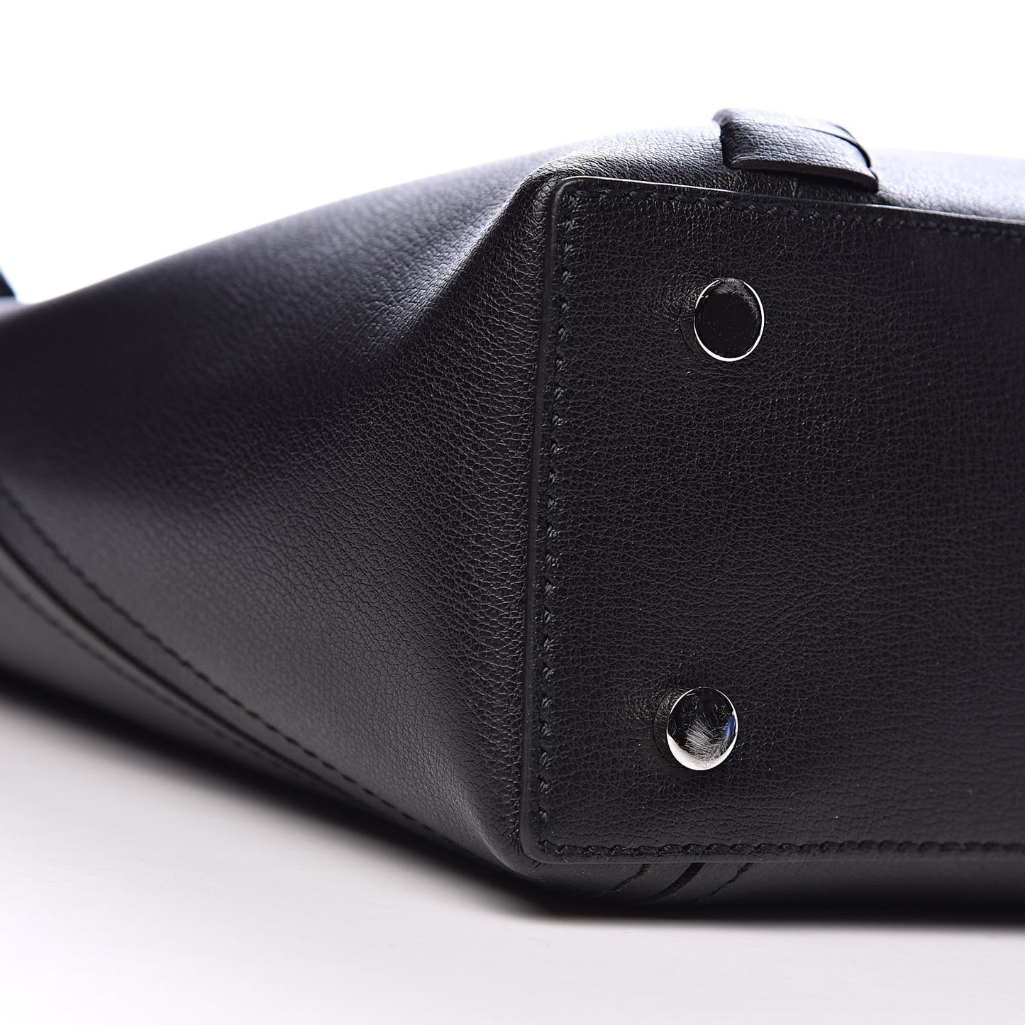 Calfskin Hex Tote Black
