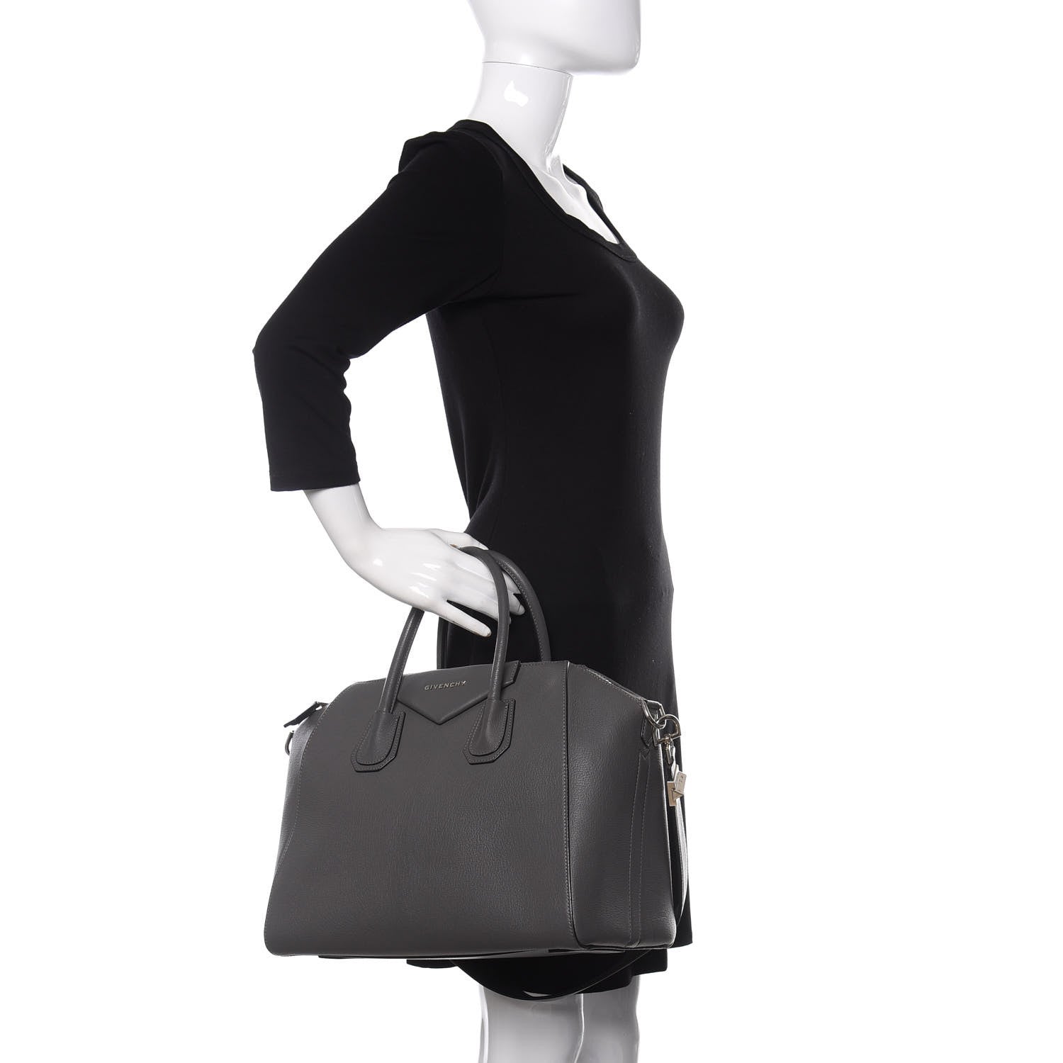 Givenchy Sugar Goatskin Medium Antigona Dark Grey 3 of 12