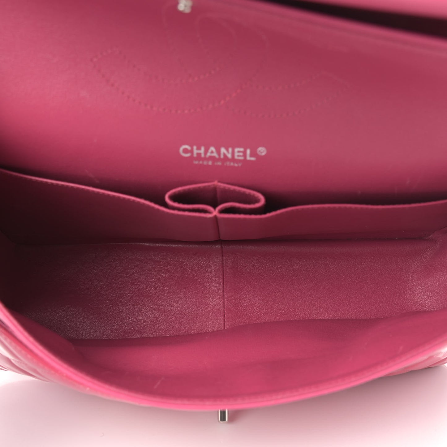 Patent Quilted Jumbo Double Flap Pink
