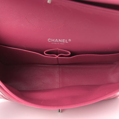 Chanel Patent Quilted Jumbo Double Flap Pink 5 of 13