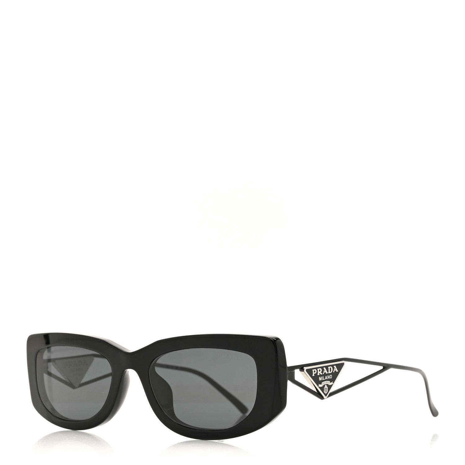 Prada Acetate Sunglasses SPR 14Y Black Slate Gray 1 of 8