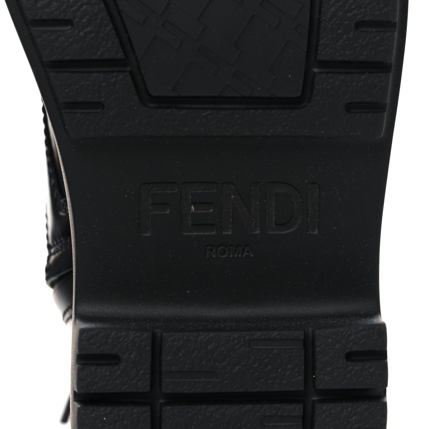 Fendi Vitello Abrasivato Fendigraphy 50mm Biker Boots 40 Black 7 of 8