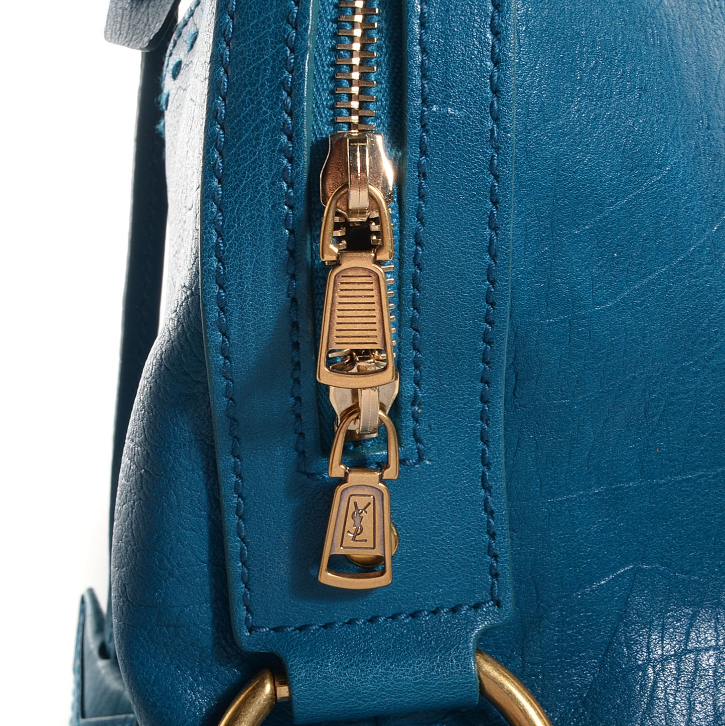 Leather Oversized Muse Turquoise