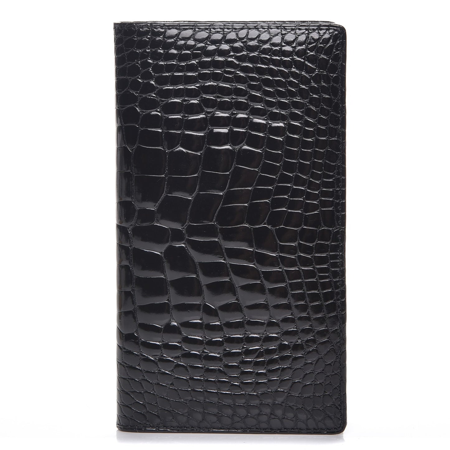 Alligator Checkbook Wallet Black