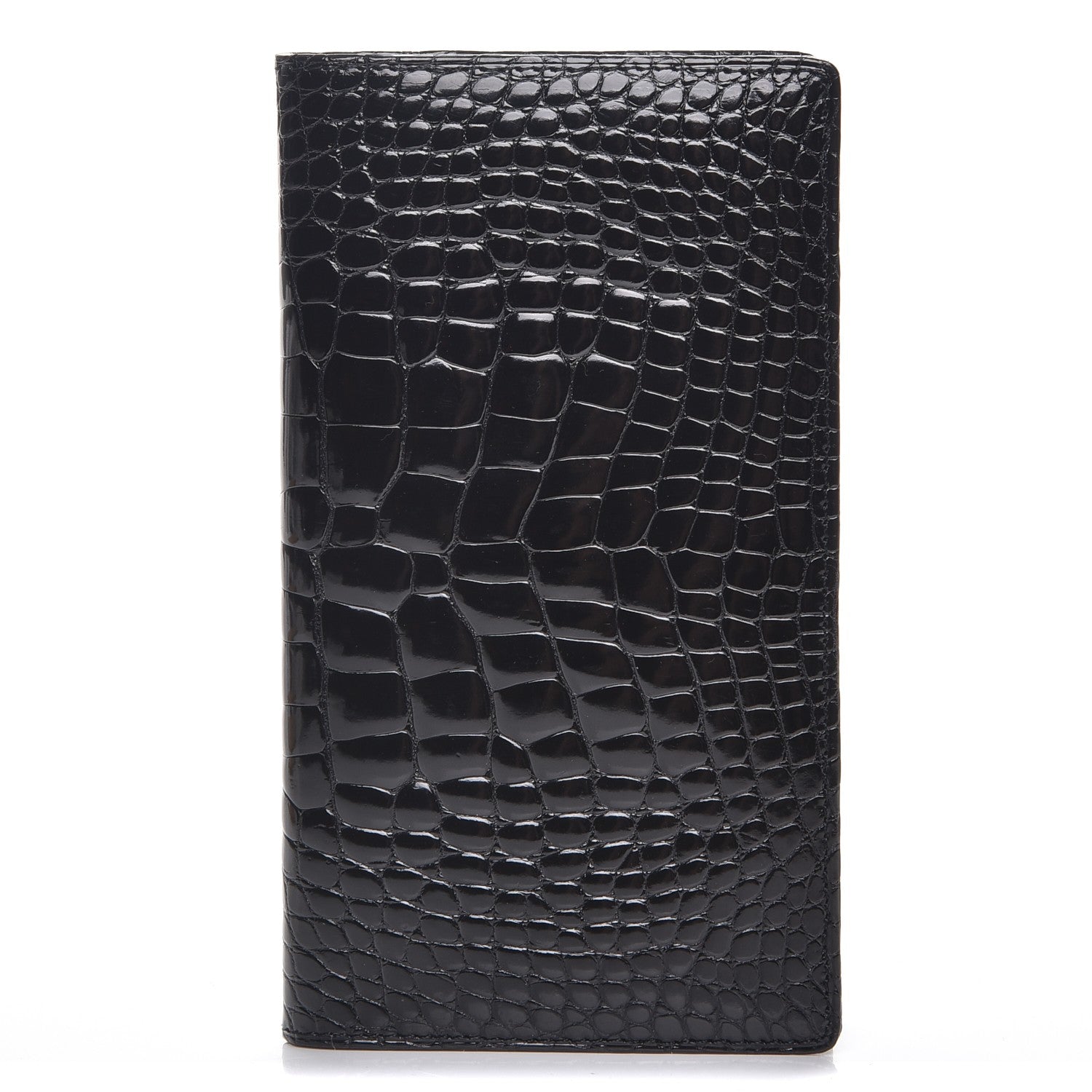 Louis Vuitton Alligator Checkbook Wallet Black 1 of 7