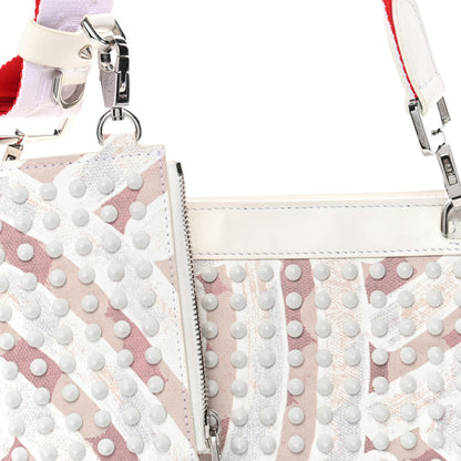 Christian Louboutin Canvas Gaagal Spikes Funky Crossbody Bag Multi Leche 7 of 13