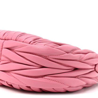 Miu Miu Nappa Matelasse Mini Wander Hobo Pink 8 of 9
