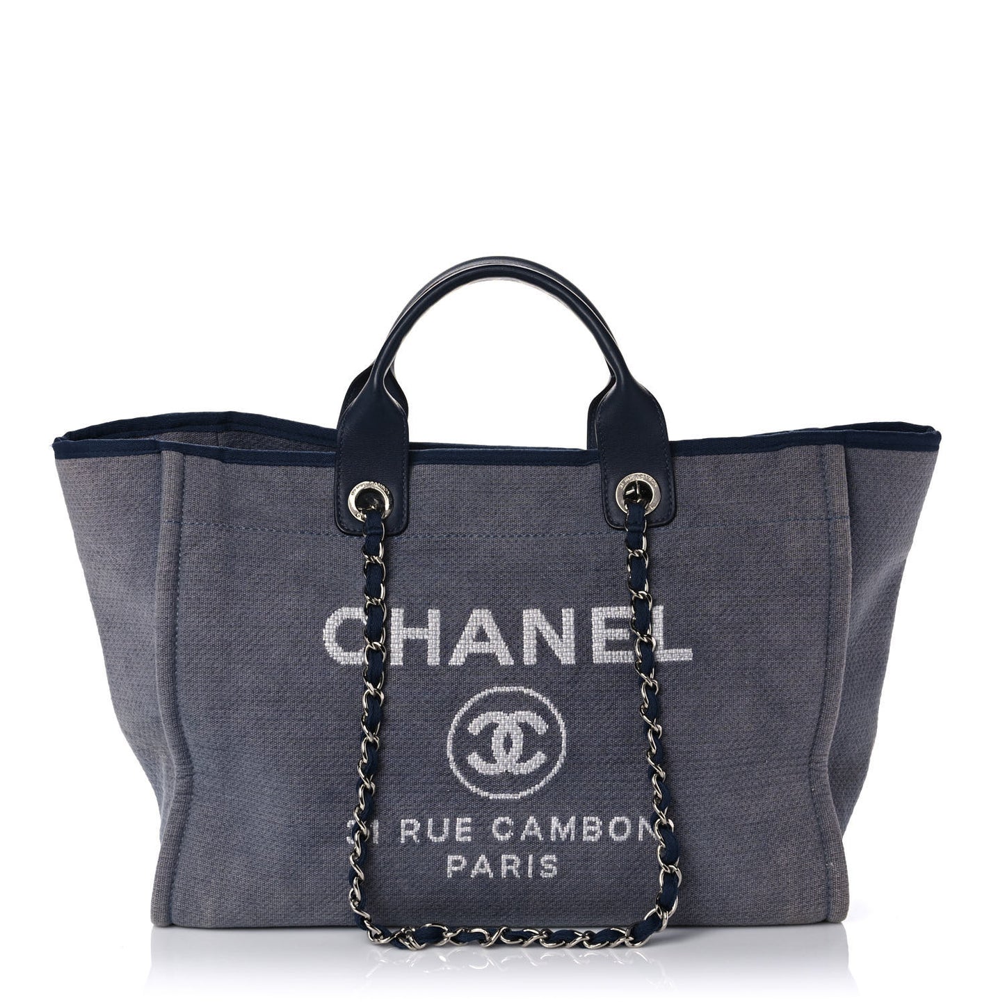 Canvas Medium Deauville Tote Blue