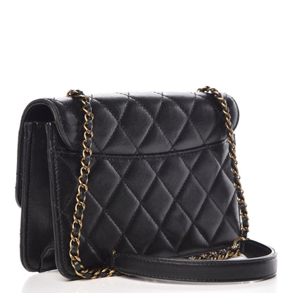 Chanel Sheepskin Quilted Beauty Lock Flap Black 3 of 10