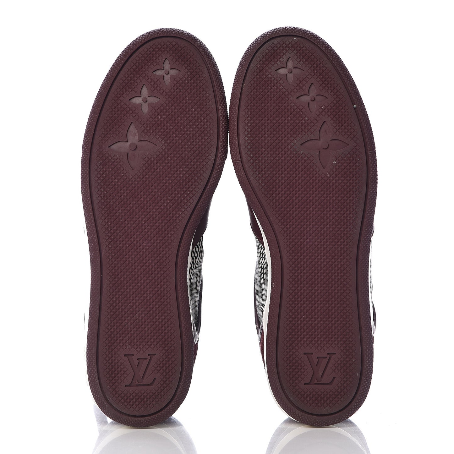 Calfskin Suede Postmark Wedge Sneakers 37.5 Bordeaux