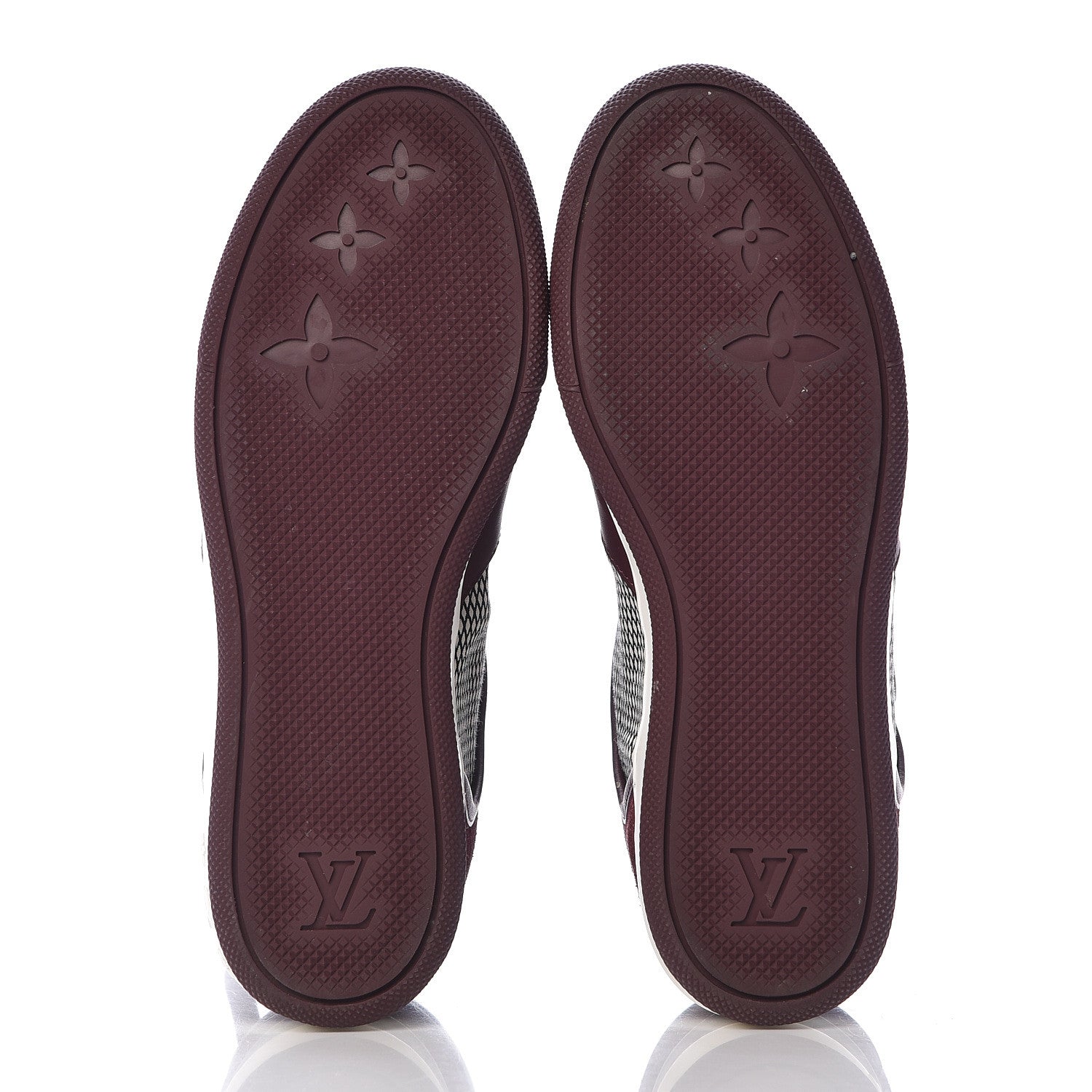 Louis Vuitton Calfskin Suede Postmark Wedge Sneakers 37.5 Bordeaux 5 of 14