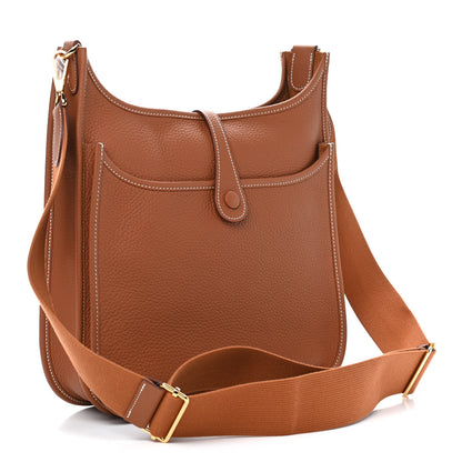 Hermes Taurillon Clemence Evelyne III PM Gold 3 of 9