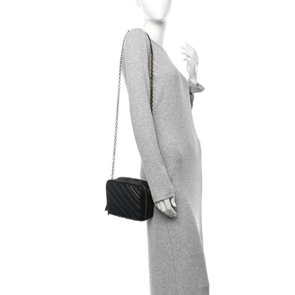 Balenciaga Calfskin Logo Matelasse Chain Strap Blanket Reporter XS Black 2 of 12
