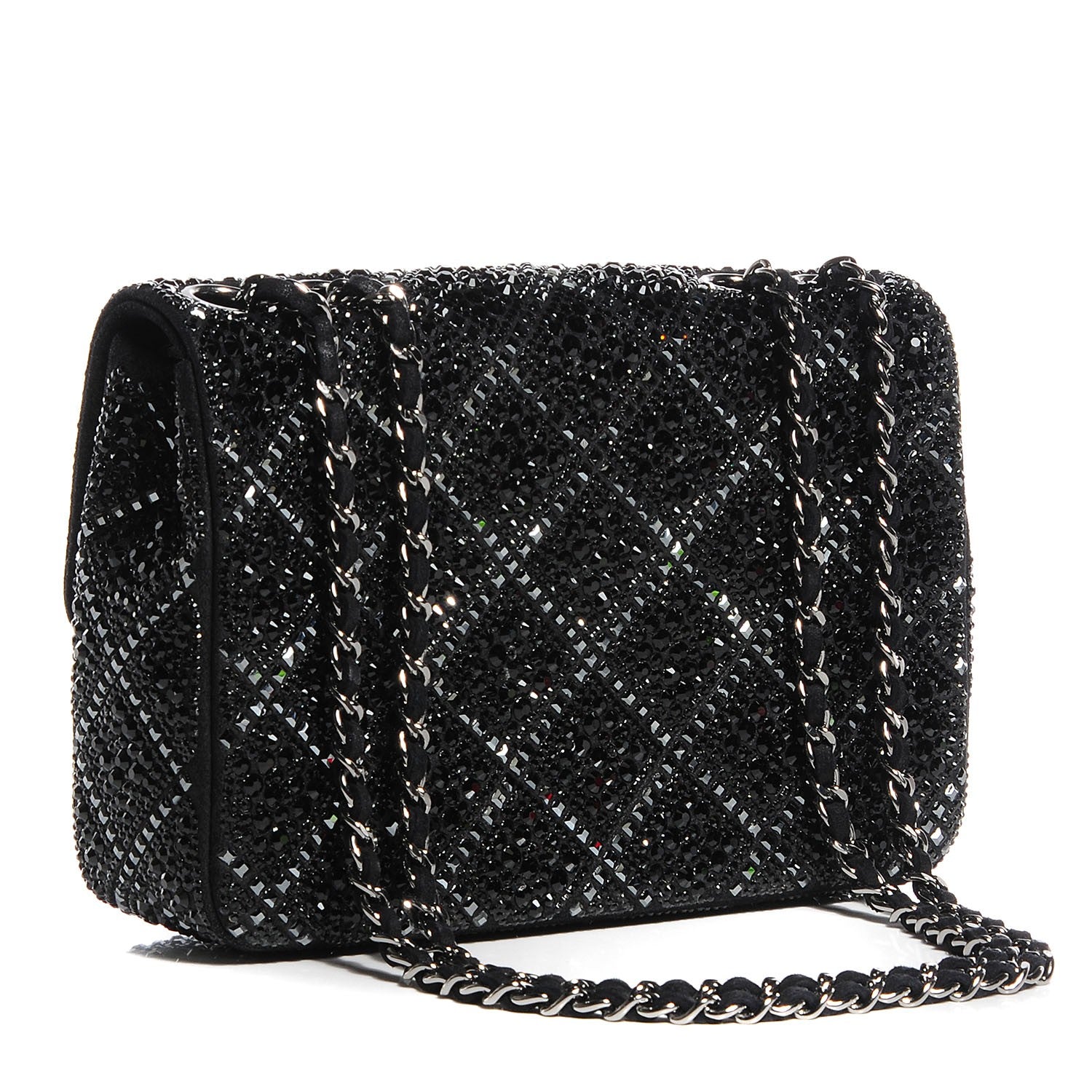 Chanel Strass Small Single Flap Black 2 of 9