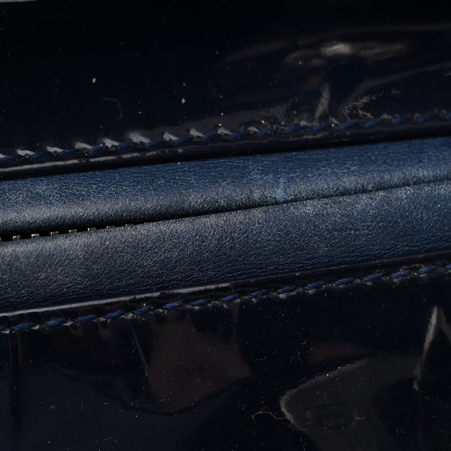Christian Dior Patent Cannage Medium Lady Dior Navy Blue 11 of 14