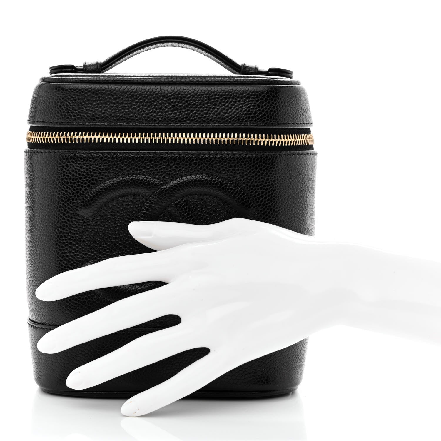 Chanel Caviar Vanity Cosmetic Case Black 2 of 11