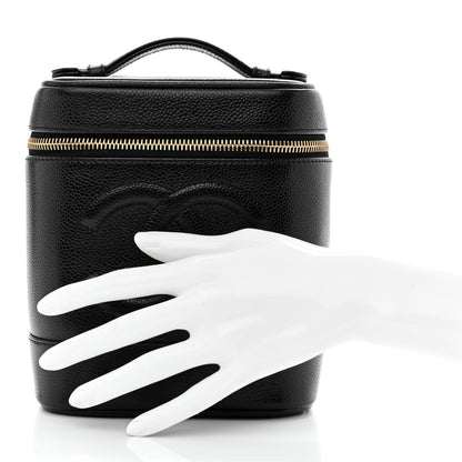 Chanel Caviar Vanity Cosmetic Case Black 2 of 11