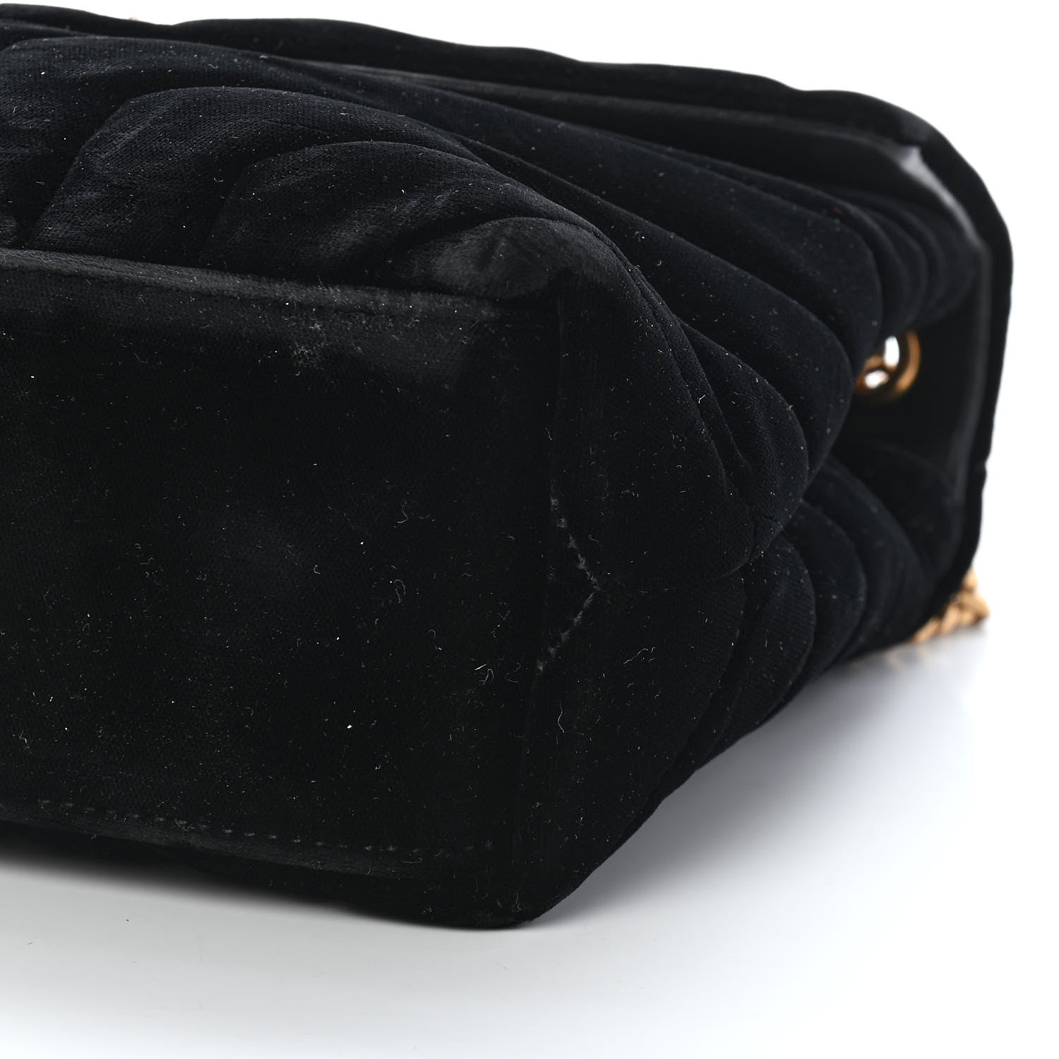 Saint Laurent Velvet Y Quilted Monogram Small Loulou Chain Satchel Black 8 of 9