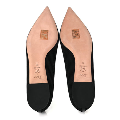 Christian Dior Technical Fabric Pointed Toe Flats 38 Black 5 of 9